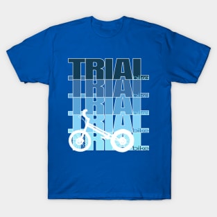 blue TRIAL Trialbike bike echo contour - cycling sports T-Shirt